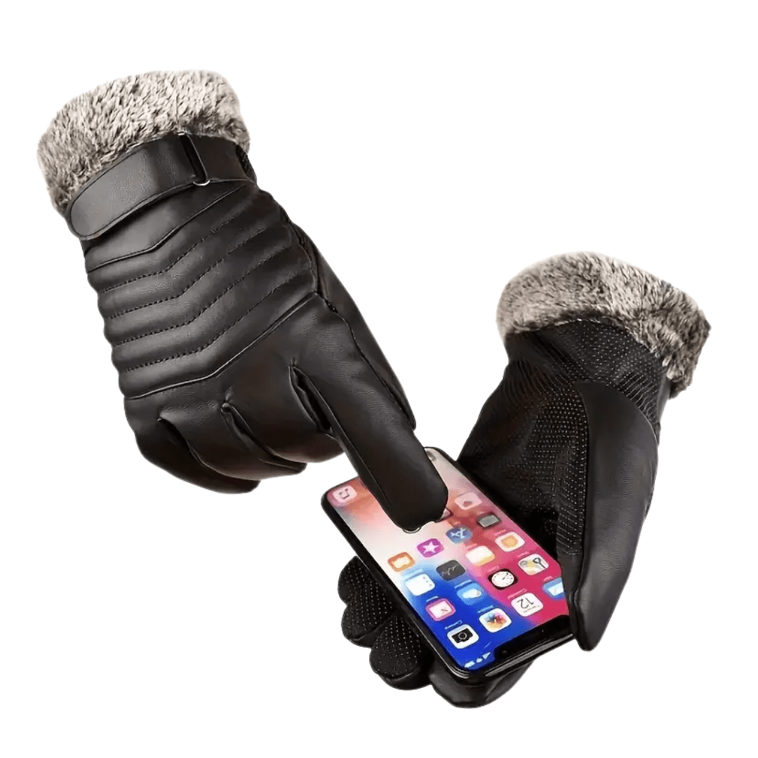 Gants polaires chauds coupe - vent avec écran tactile homme | Montelac - Montelac