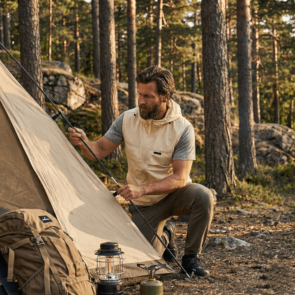 Gilet sans manches léger à capuche et poches | Montevall - Montevall
