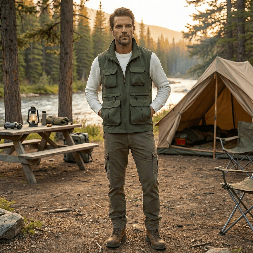 Gilet utilitaire léger à poches multiples pour homme | Montevall - Montevall