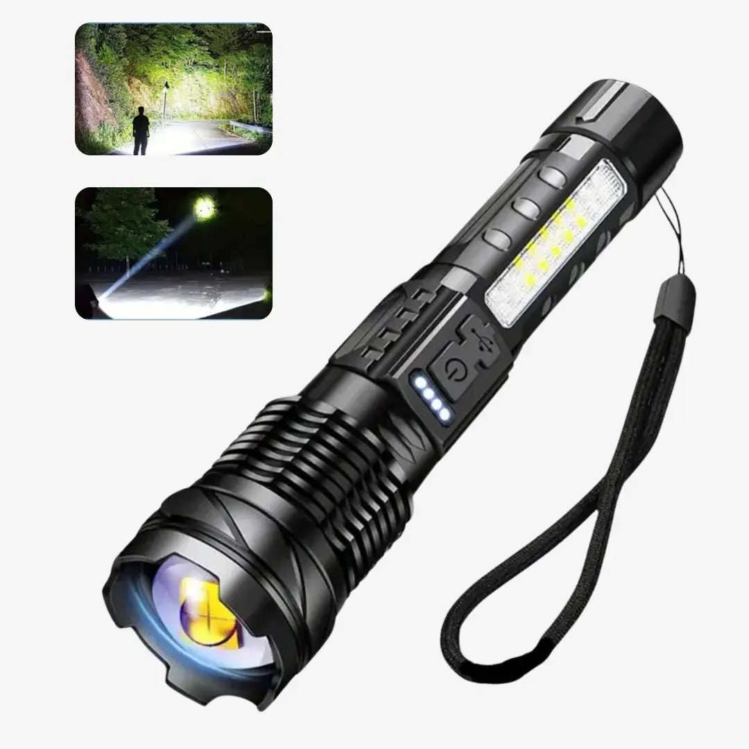 Lampe de poche LED puissante et multifonction - 5000 lumens - Montelac
