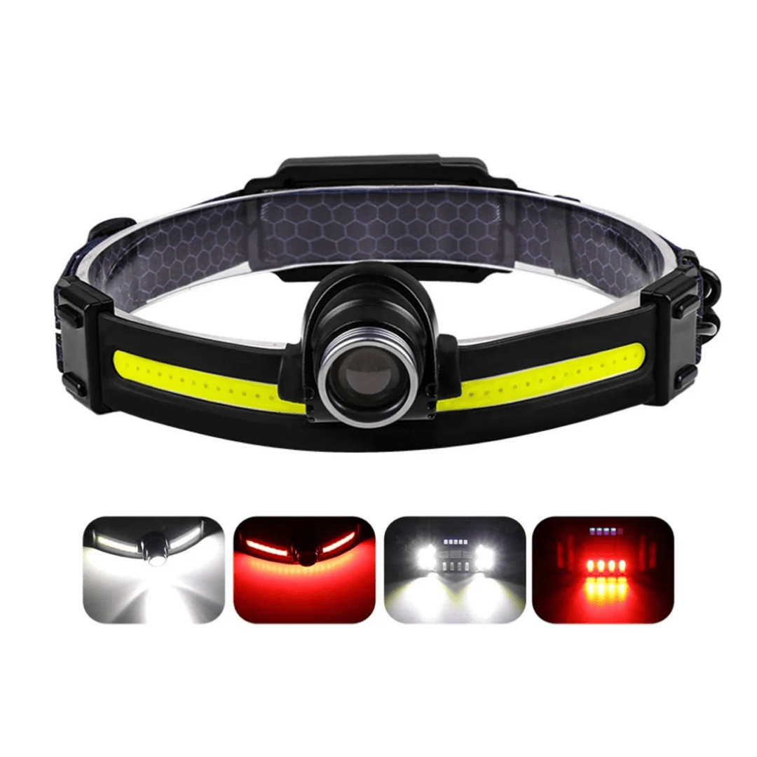 Lampe frontale LED avec capteur - Rechargeable et étanche - Montevall