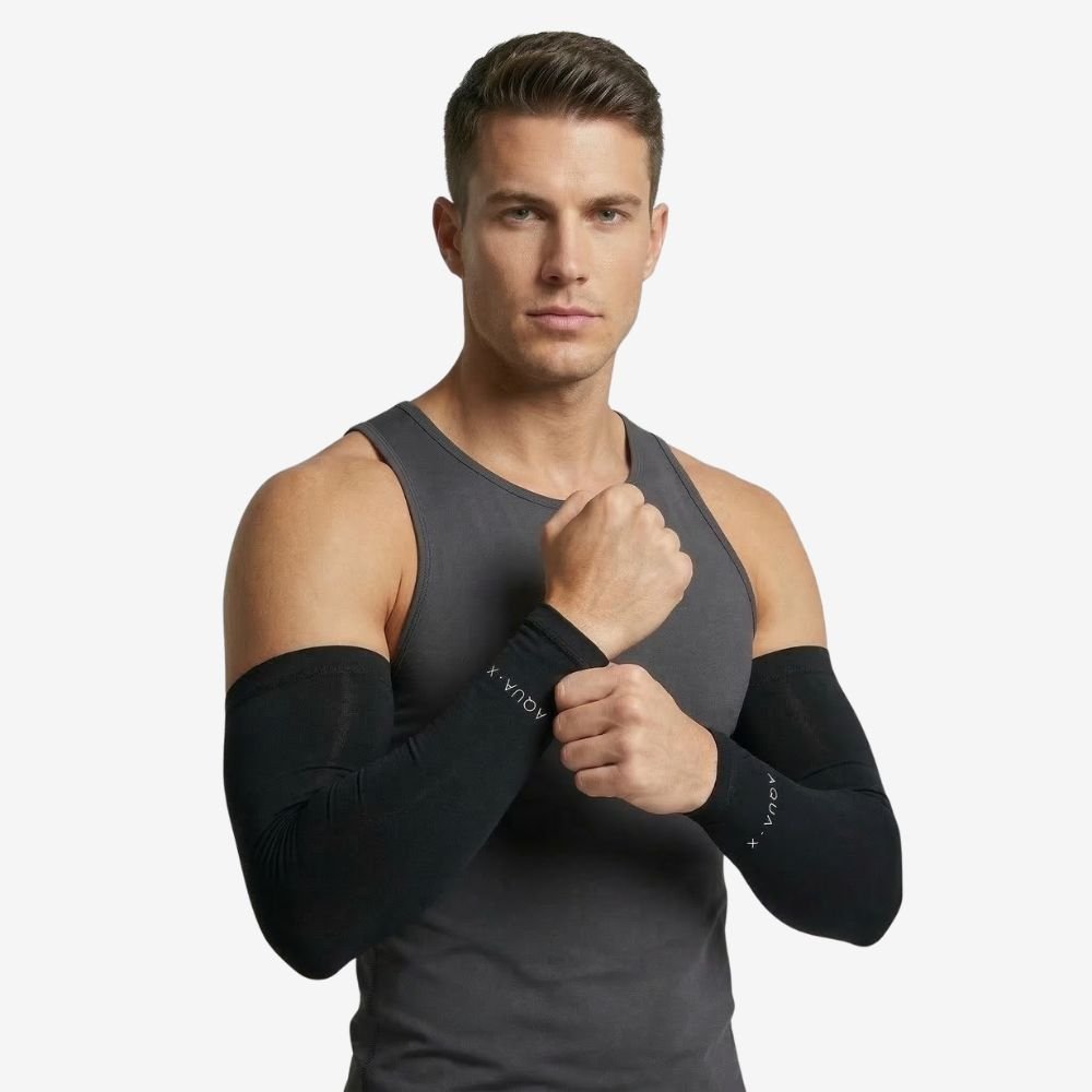 Manchettes respirantes avec protection solaire pour hommes pour activités extérieures - Montevall