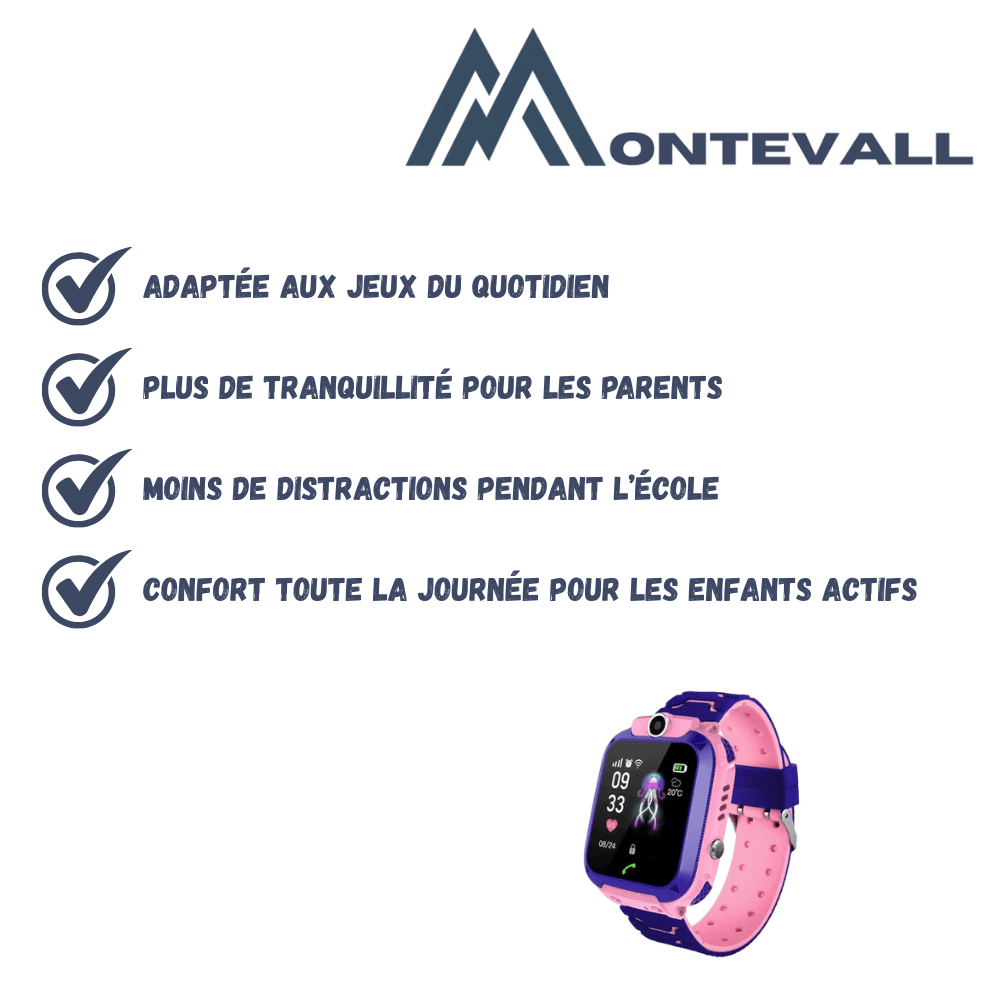 Montre connectée étanche enfant robuste | Montevall - Montevall