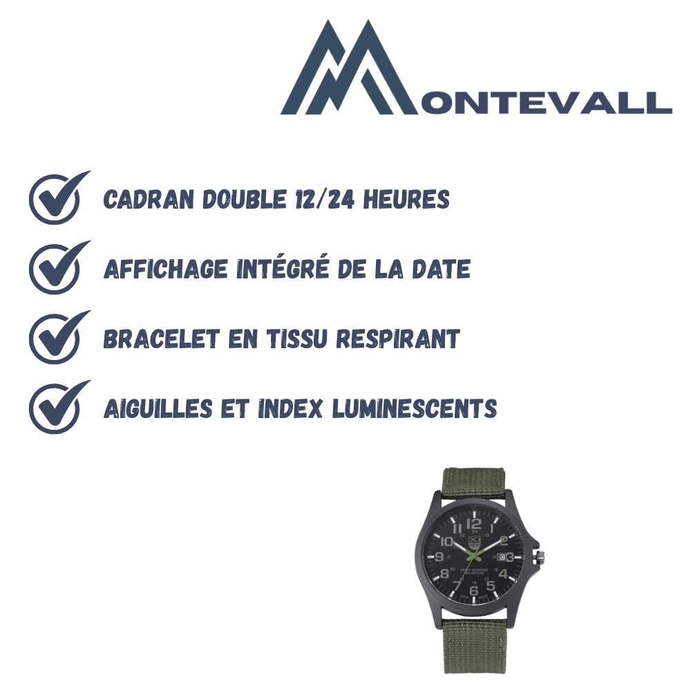 Montre de randonnée résistante et étanche pour homme | Montevall - Montevall