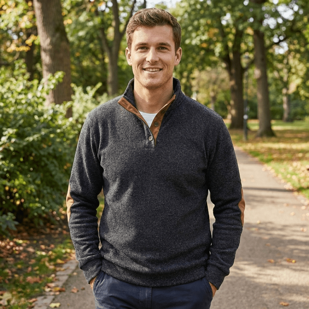 Pull d’extérieur tricoté avec col montant | Montevall - Montevall