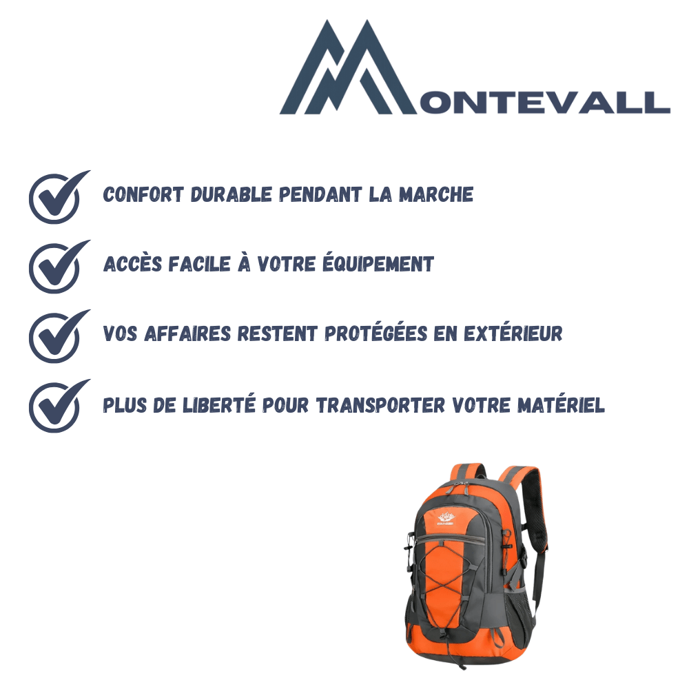 Sac à dos léger 30 L imperméable pour randonnée | Montevall - Montevall