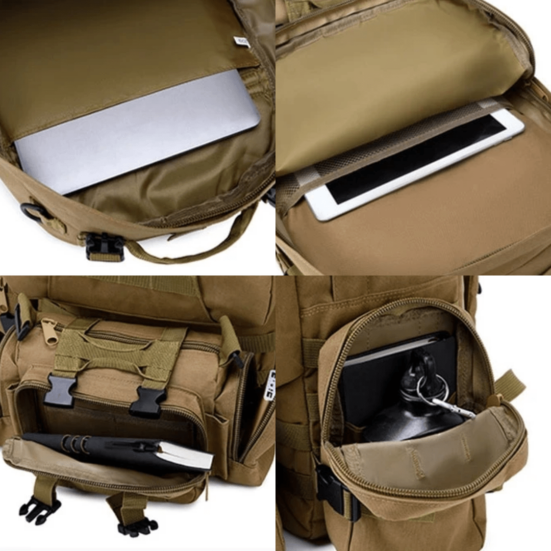 Sac à dos tactique 50L résistant à l’eau avec système MOLLE - Montevall
