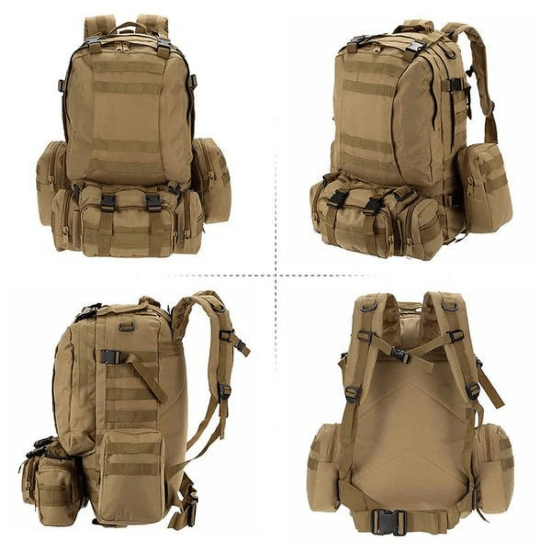 Sac à dos tactique 50L résistant à l’eau avec système MOLLE - Montevall
