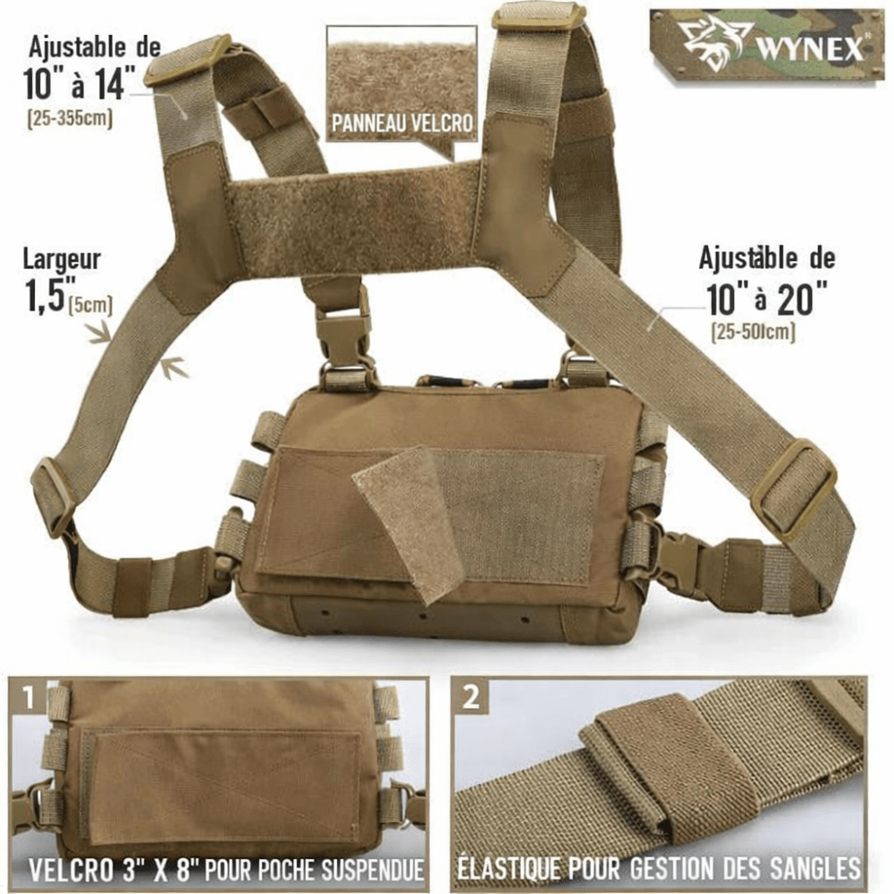Sac de poitrine léger imperméable en nylon | Montevall - Montevall