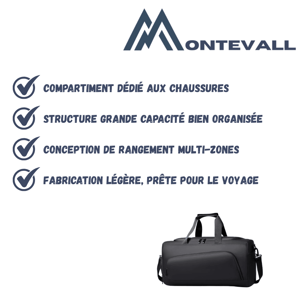 Sac de voyage léger à compartiments multiples | Montevall - Montevall