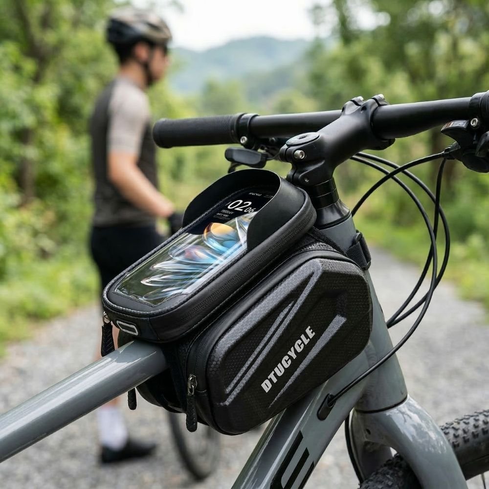 Sacoche vélo imperméable 3-en-1 avec support tactile pour téléphone - Montevall