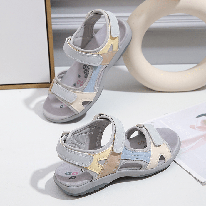 Sandales confort pour femme avec scratch et semelle antidérapante - Montelac