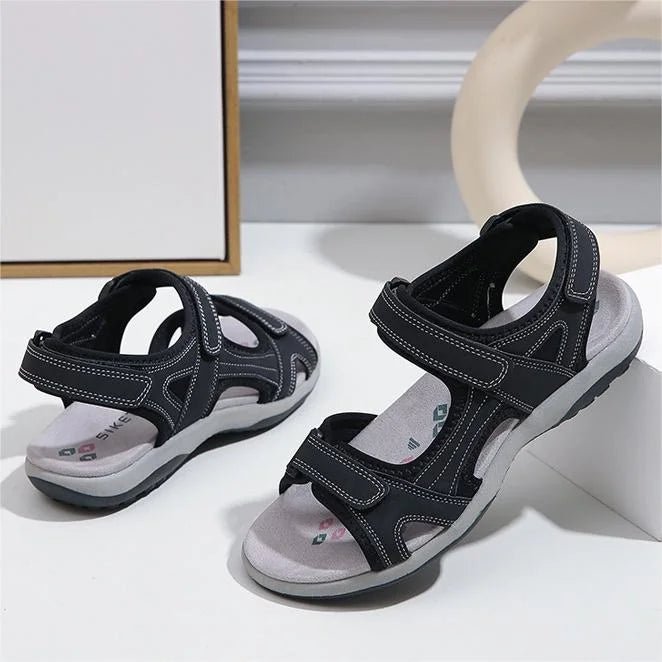 Sandales confort pour femme avec scratch et semelle antidérapante - Montevall