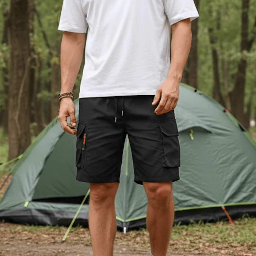 Short cargo léger à poches zippées pour homme | Montevall - Montevall