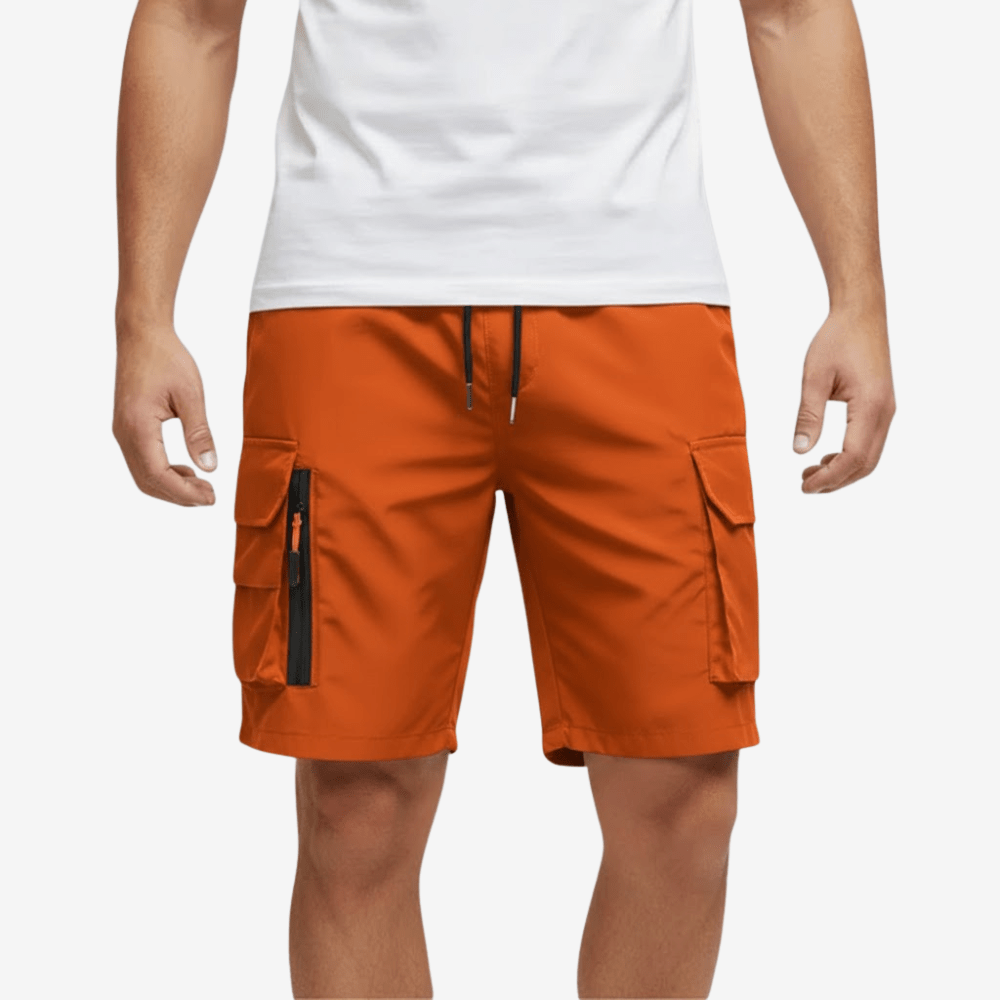 Short cargo léger à poches zippées pour homme | Montevall - Montevall