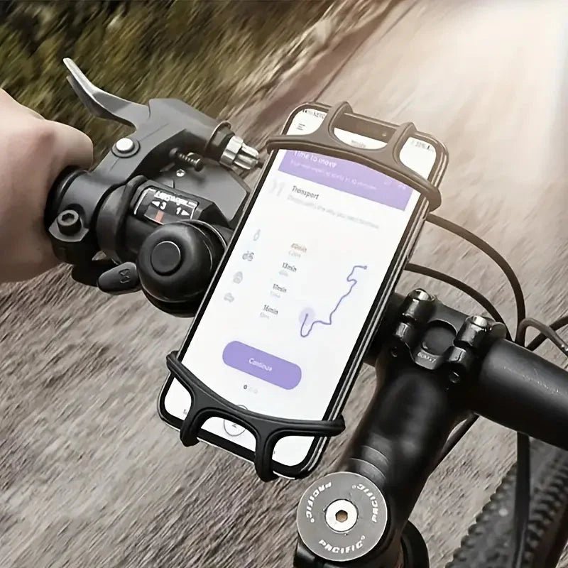 Support de téléphone vélo flexible rotatif en silicone - Montevall
