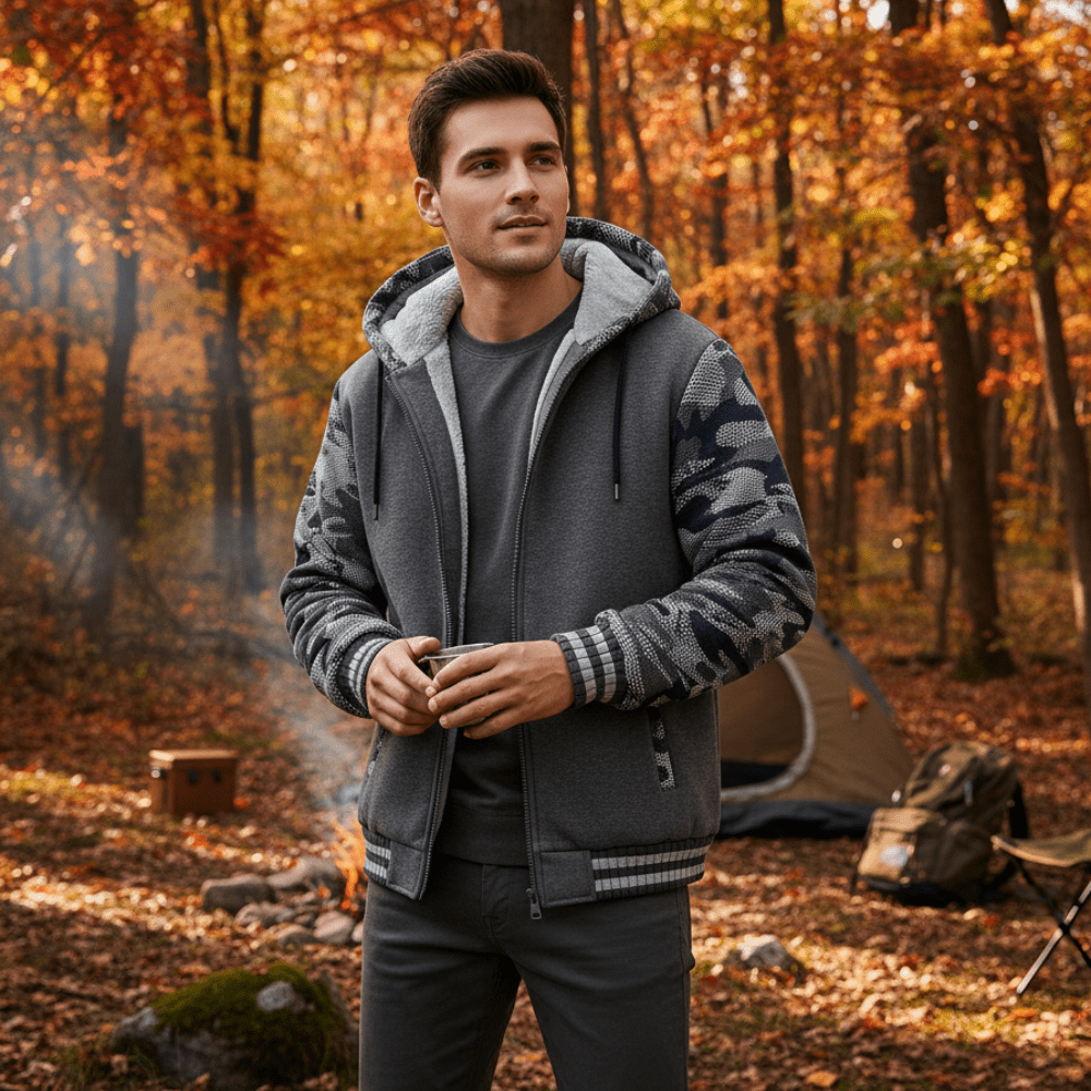 Sweat à capuche doublé polaire chaud et résistant pour homme - Montelac