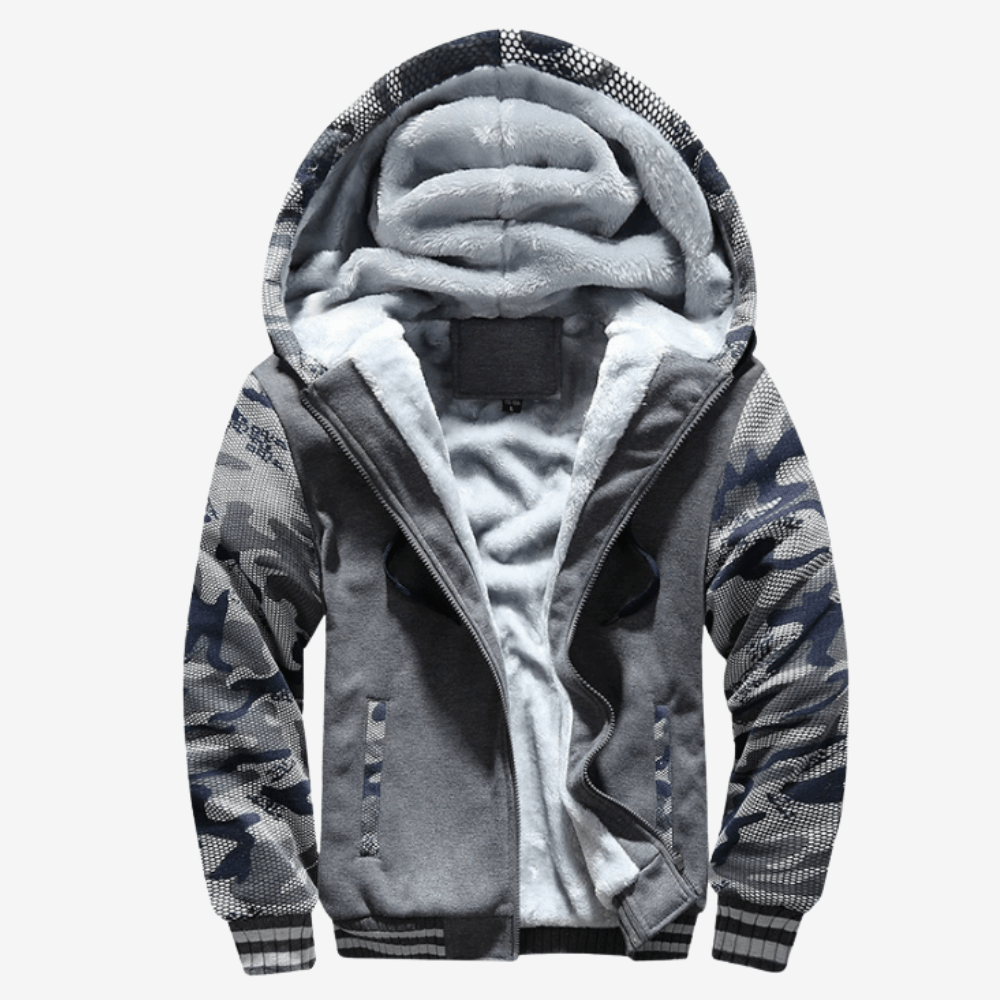 Sweat à capuche doublé polaire chaud et résistant pour homme - Montelac