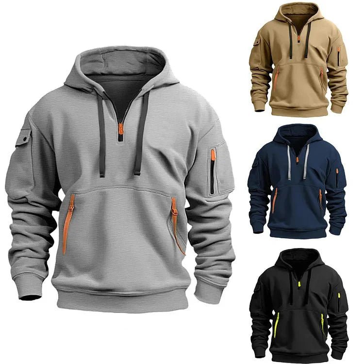 Sweat à capuche léger demi - zip respirant | Montelac - Montelac