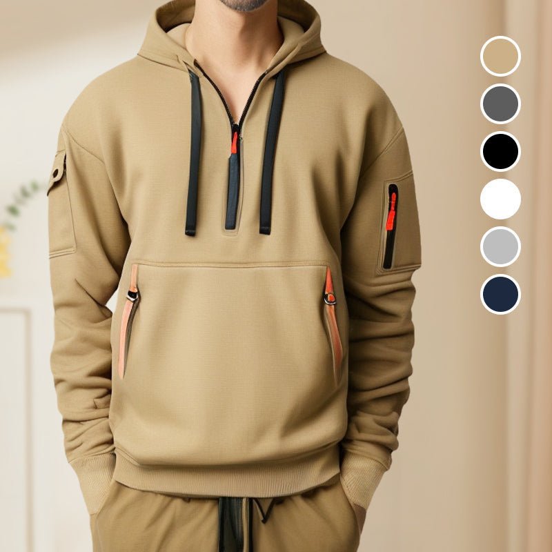 Sweat à capuche léger demi-zip respirant | Montevall - Montevall