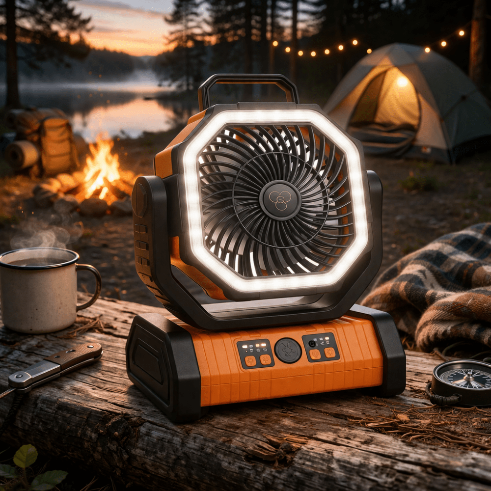 Ventilateur de camping rechargeable LED 3 - en - 1 | Montevall - Montevall