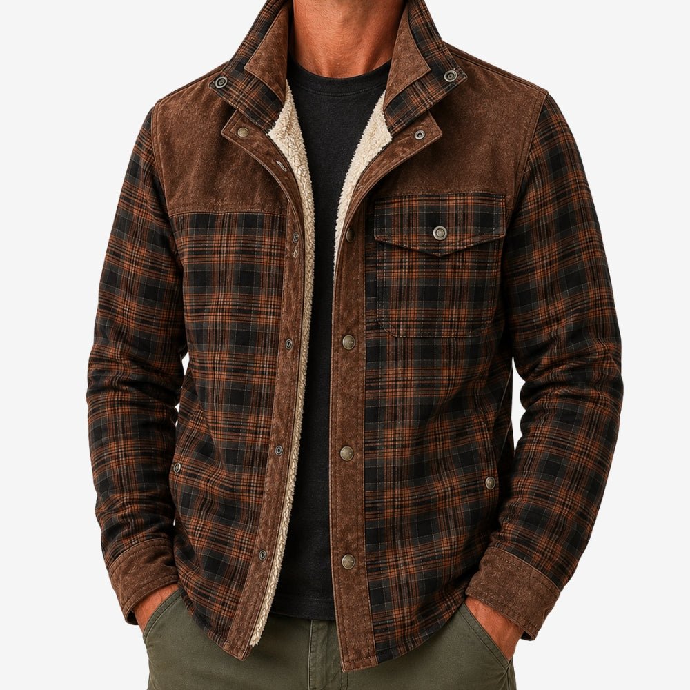 Veste chaude à carreaux pour homme | Montevall - Montevall