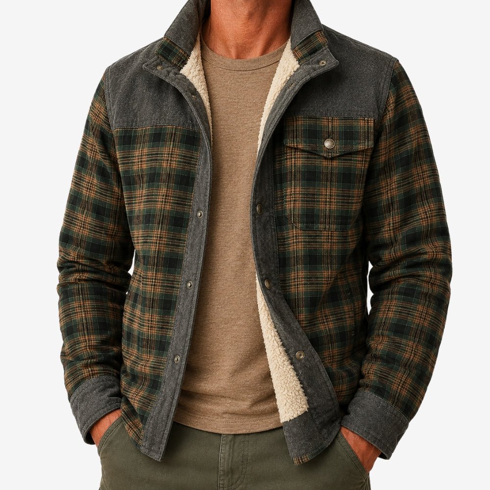 Veste chaude à carreaux pour homme | Montevall - Montevall